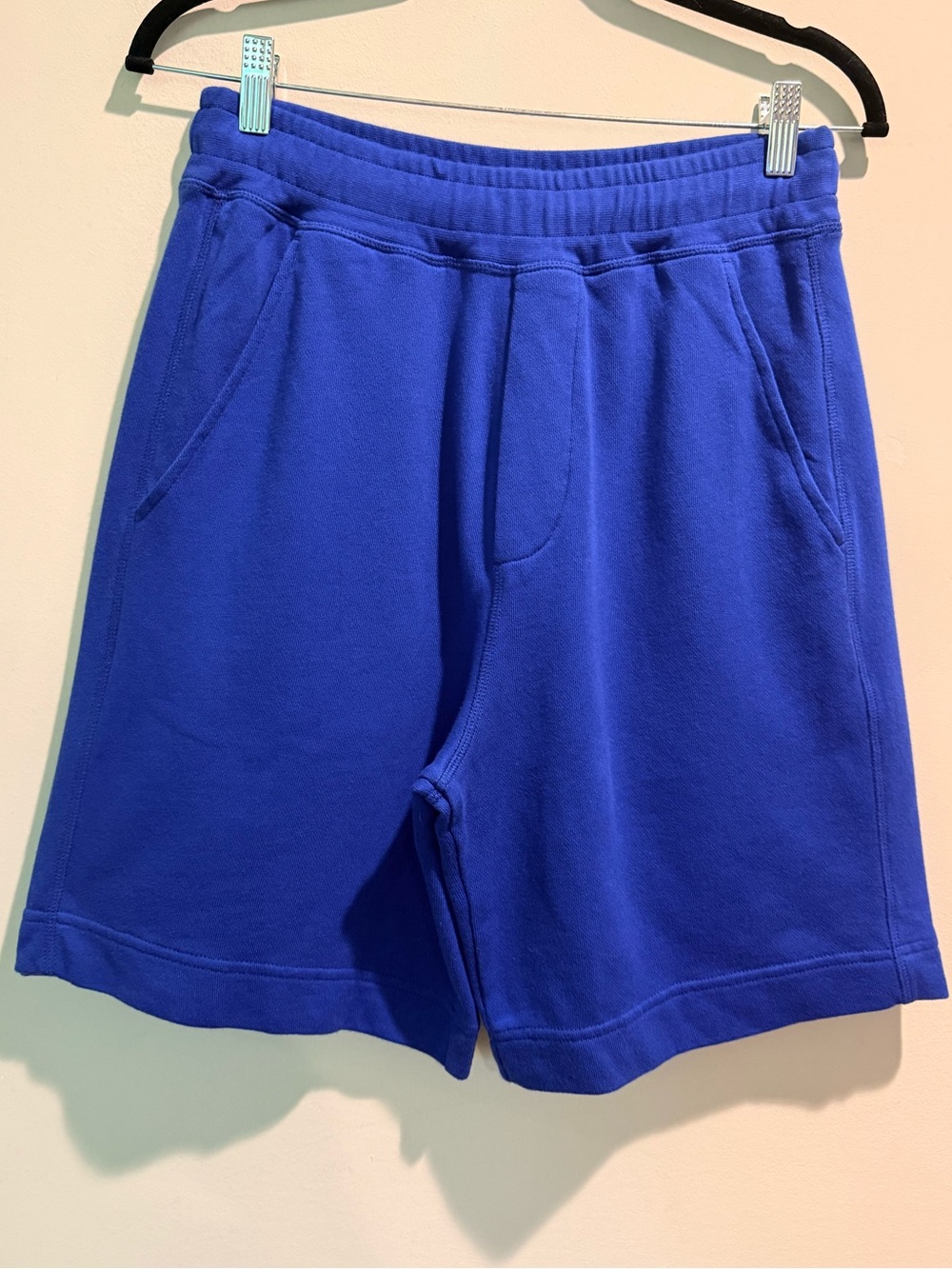 NWT The Kooples Royal Blue French Terry Sweat Shorts Size Small Drawstring